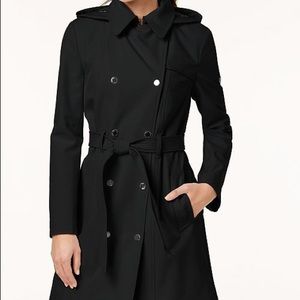 NWT Calvin Klein Hood Water-Resistant Trench Coat